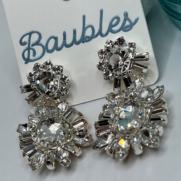 Baubles Chandelier Austrian Crystal Silver Earrings $12 EA or Bundle 3/$20 - Picture 9 of 11